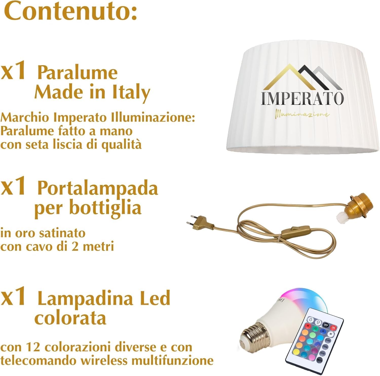 Da Bottiglia a Lampada Multicolore - Kit Completo - immagine 4