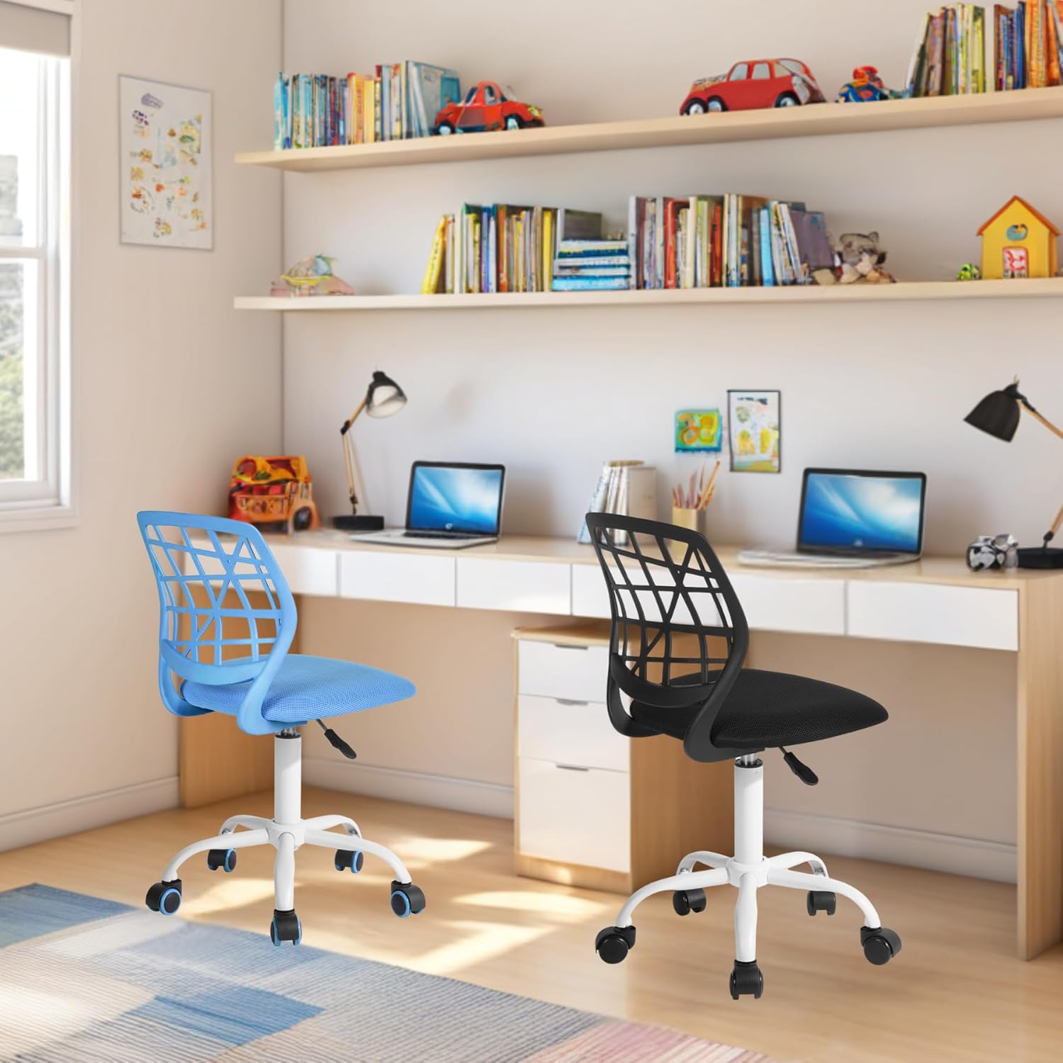 Furniturer Sedia da Gaming per Bambini, Blu - immagine 2