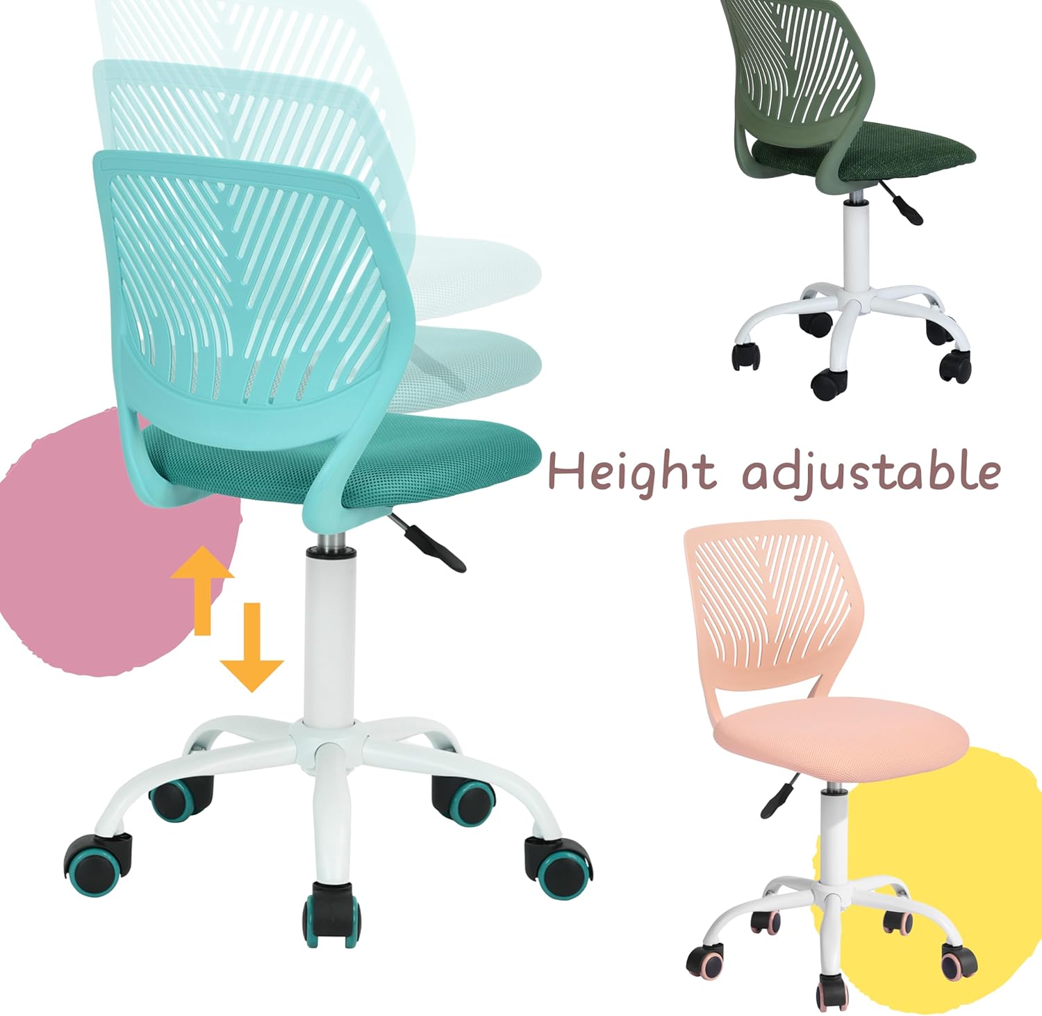 Furniturer Sedia da Gaming per Bambini, Blu - immagine 8