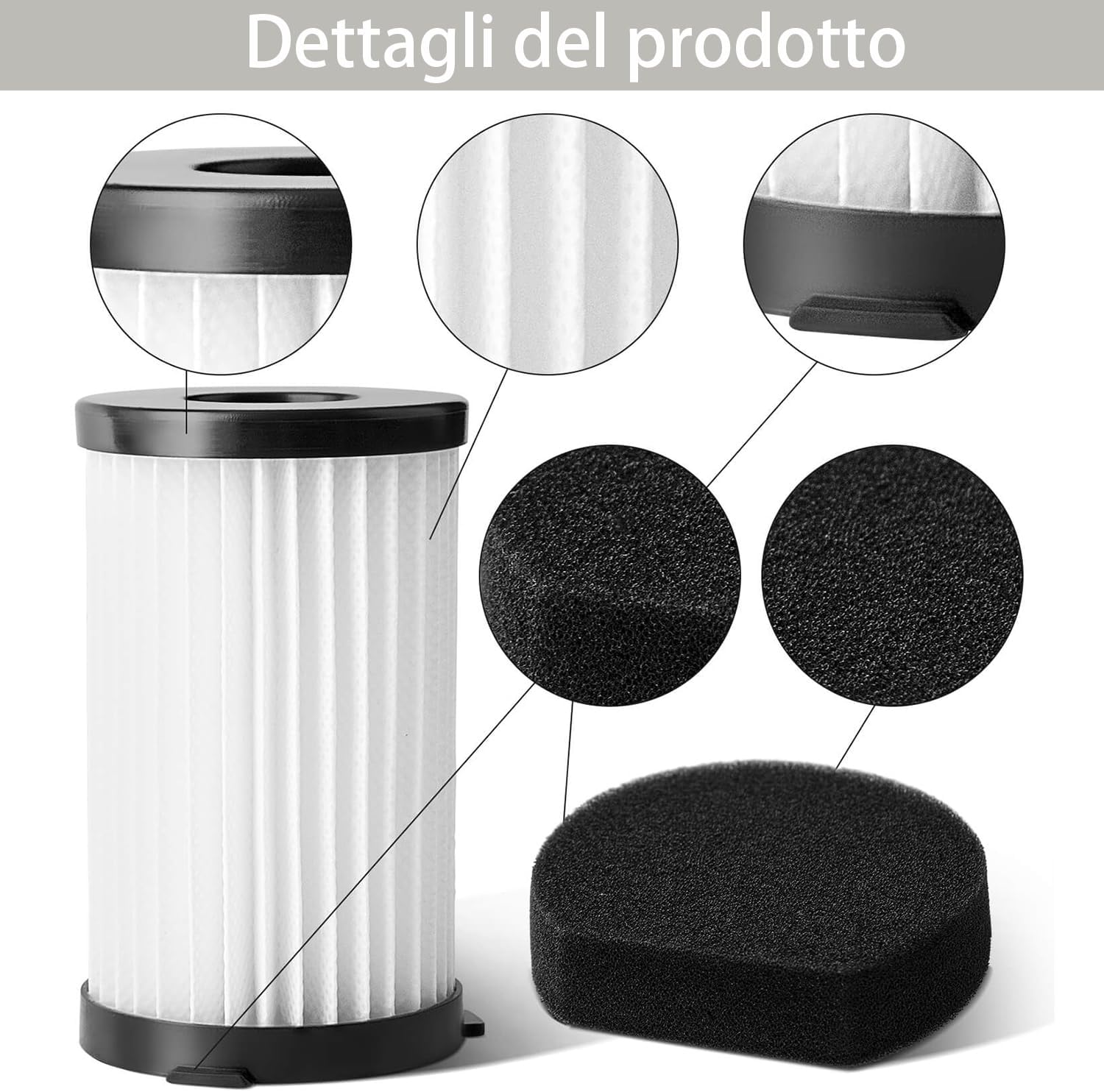 Filtro Aspirapolvere per Ariete Handyforce 2761/2759/D600 - immagine 3