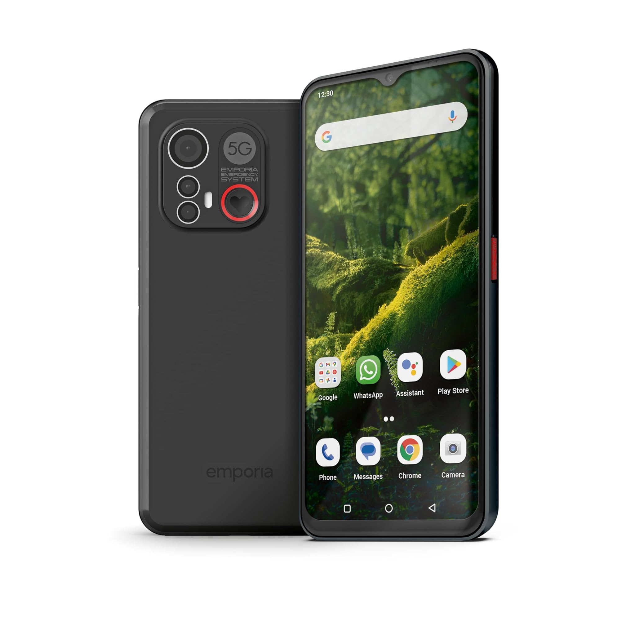 Emporia ME6 Smartphone 5G con Pulsante SOS, Nero