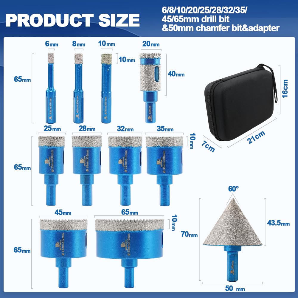 Brschnitt Set Punte per Trapano Diamantate - immagine 2