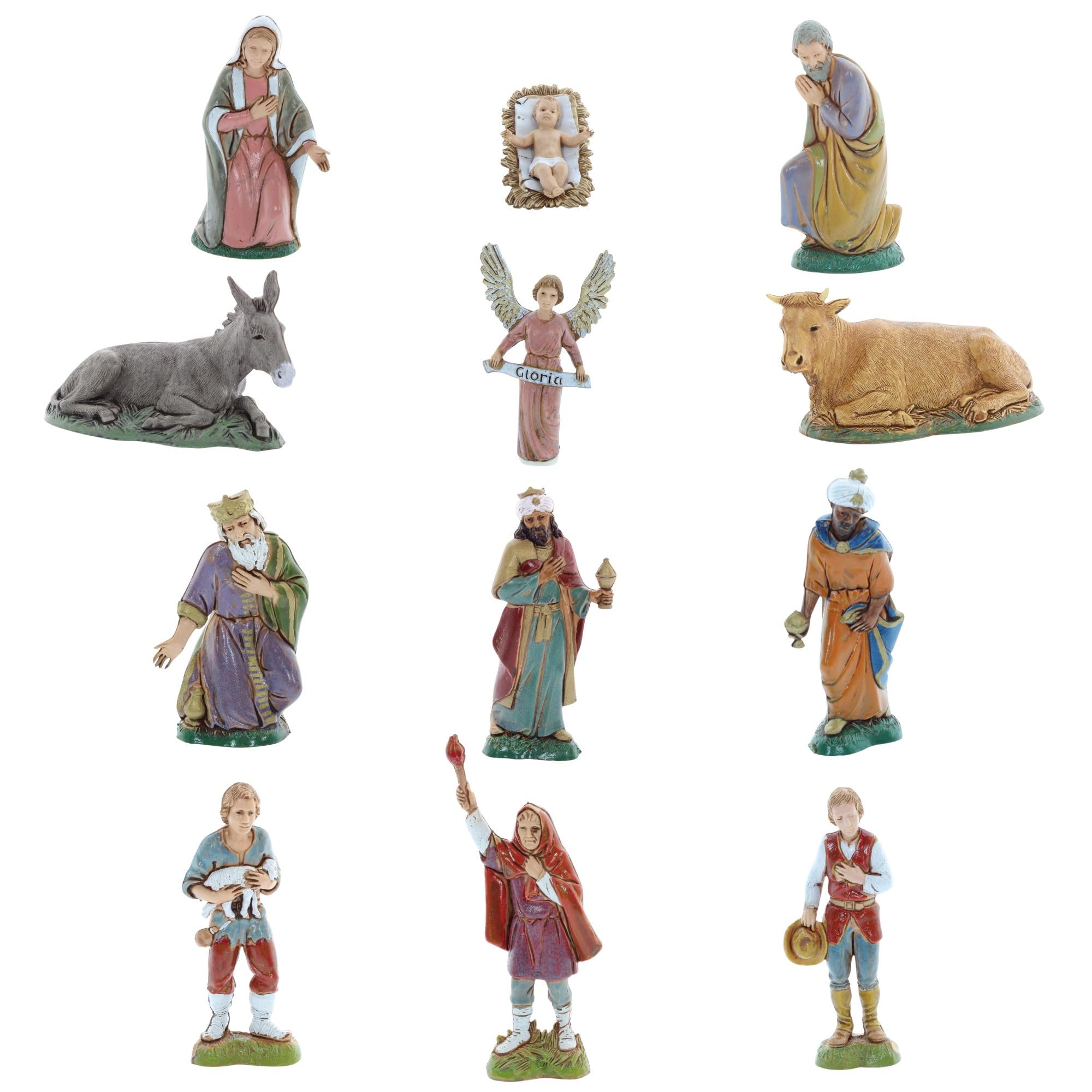Moranduzzo Set 12 Personaggi Natività Presepe 10cm