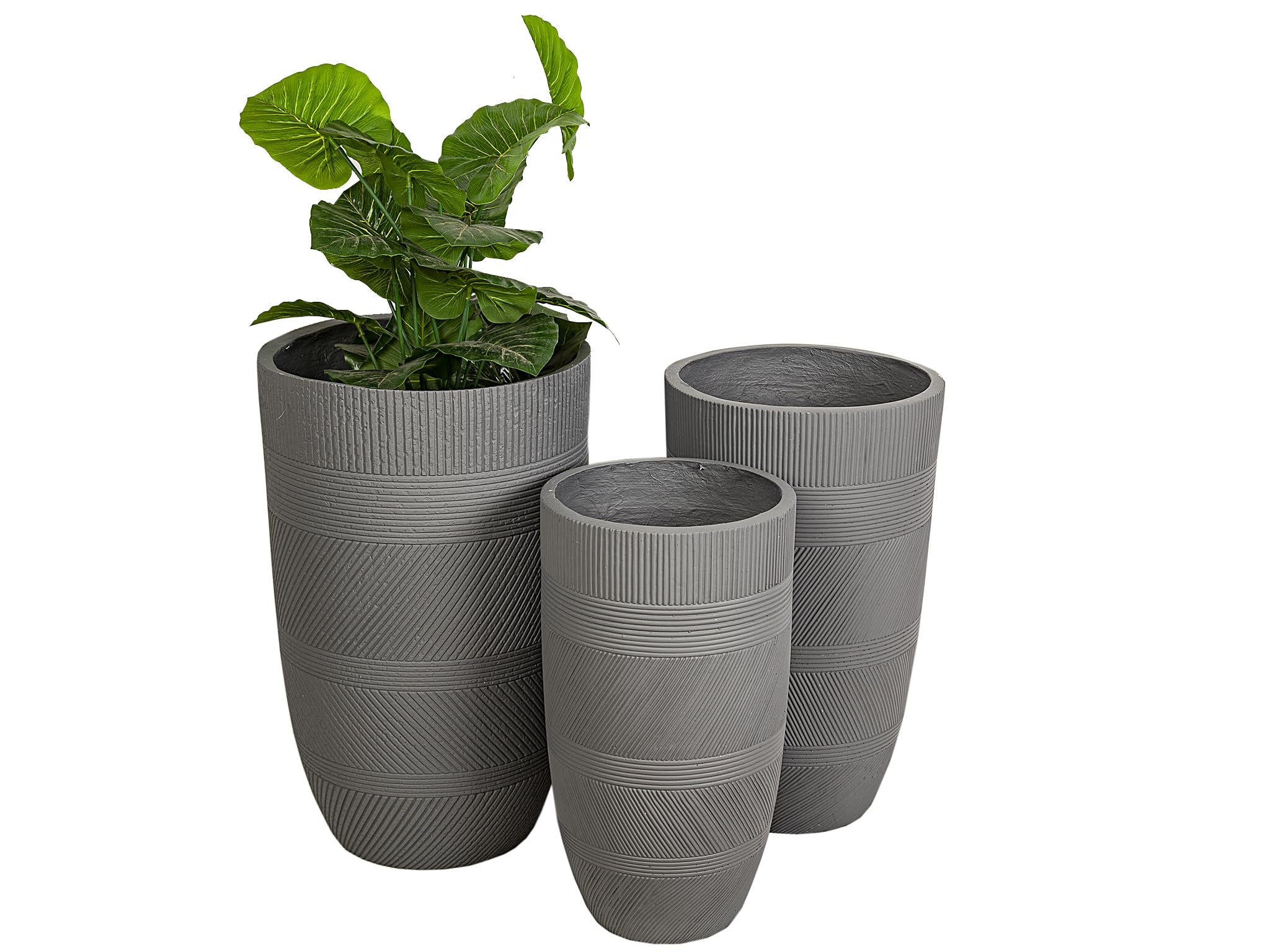 SET 3 JARRONES ALTOS CERAMICA