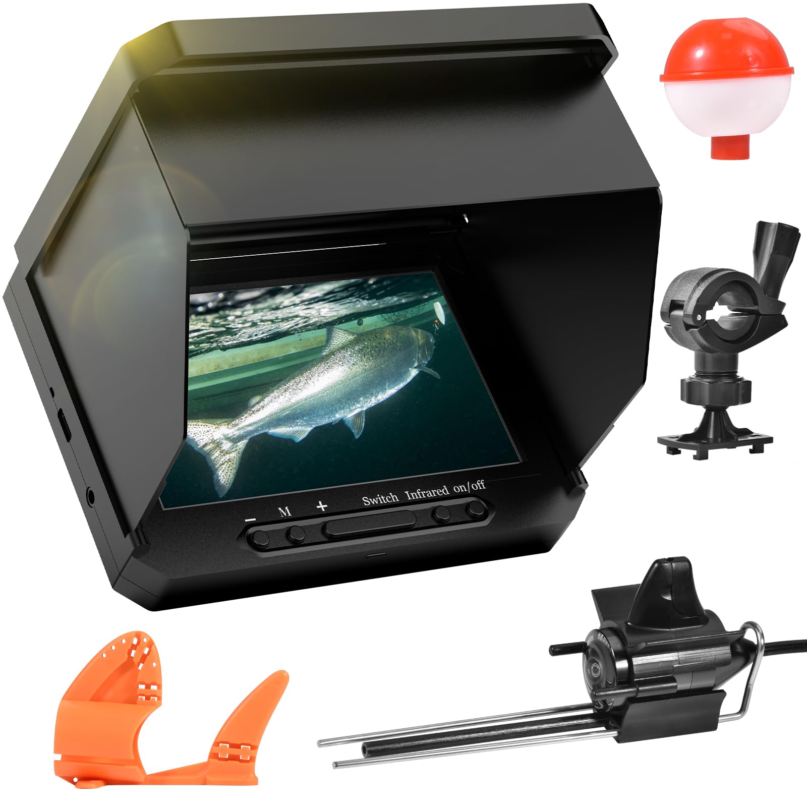 Fishfinder Portatile IPS 5" con 17 LED IR e Cavo 20m
