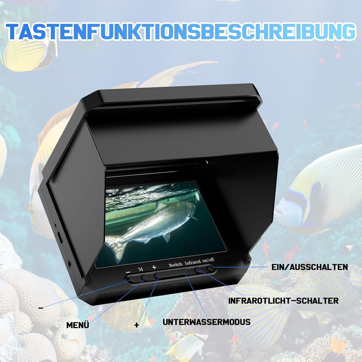 Fishfinder Portatile IPS 5" con 17 LED IR e Cavo 20m - immagine 7