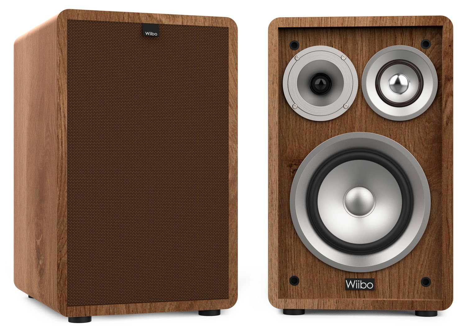 Wiibo Vintage 6 Walnut - Diffusori da Scaffale HiFi 100W