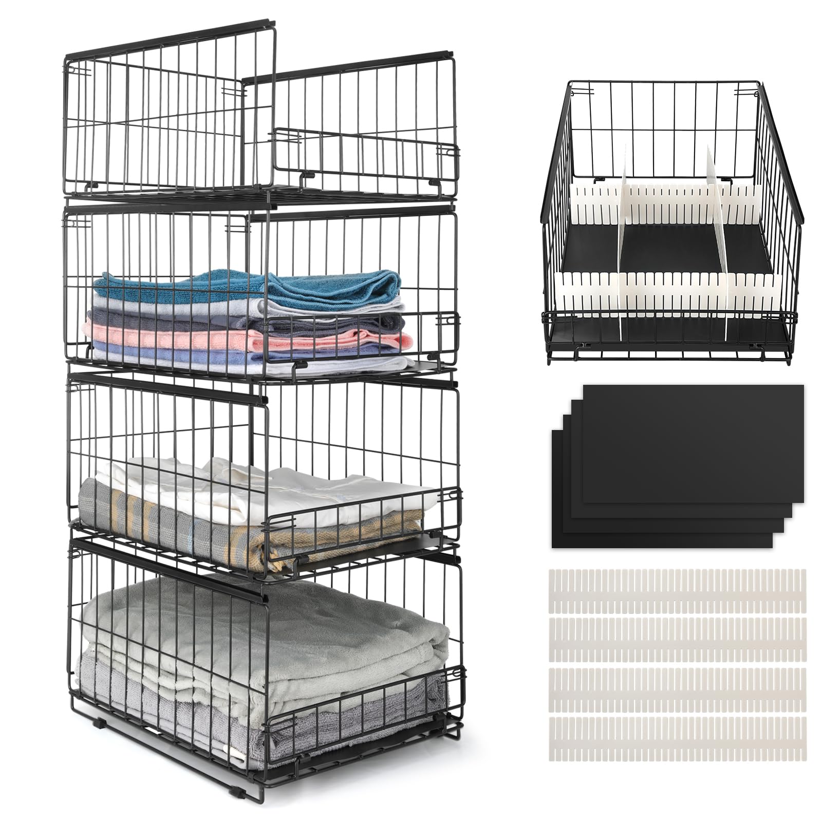 Organizer Armadio Impilabili Pieghevoli (Set 3/4)