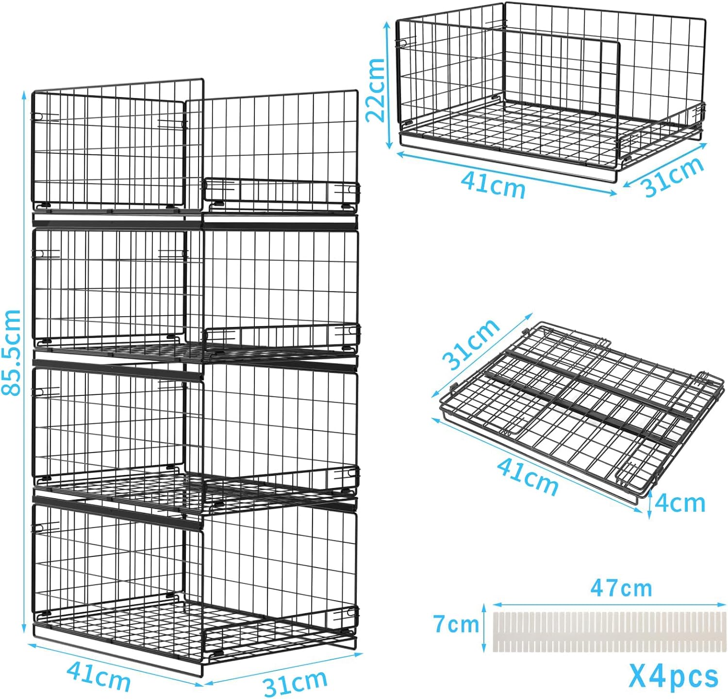 Organizer Armadio Impilabili Pieghevoli (Set 3/4) - immagine 5