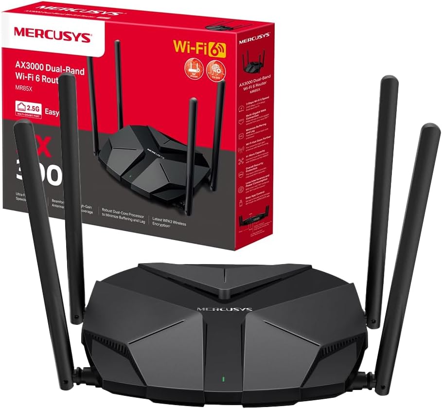 Mercusys TP-Link MR85X Router WiFi 6 AX3000Mbps Dual-Band - immagine 1