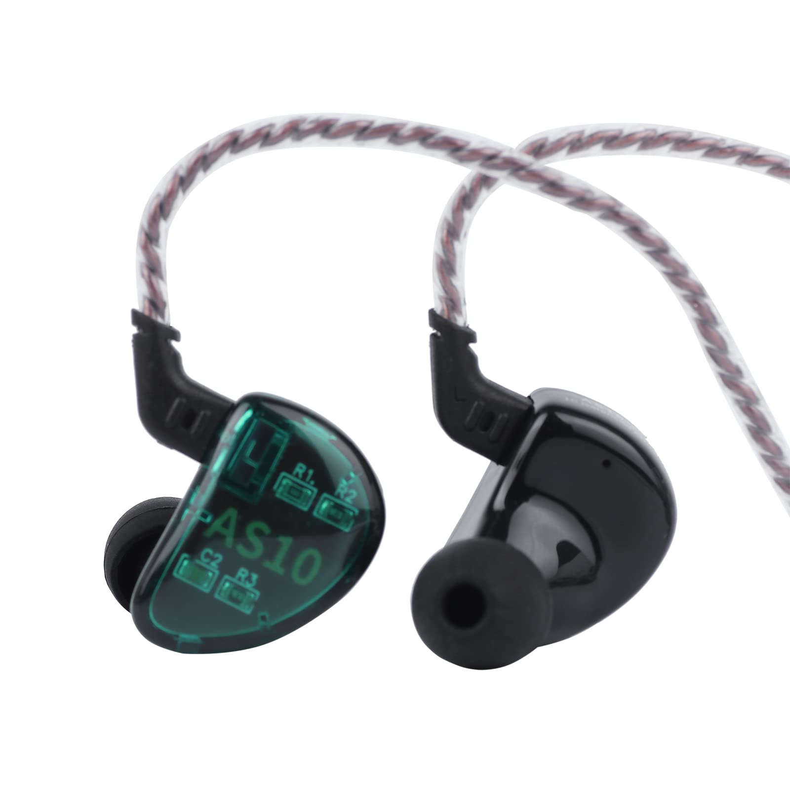 Linsoul KZ AS10 - Cuffie In-Ear HiFi 5BA, Ciano