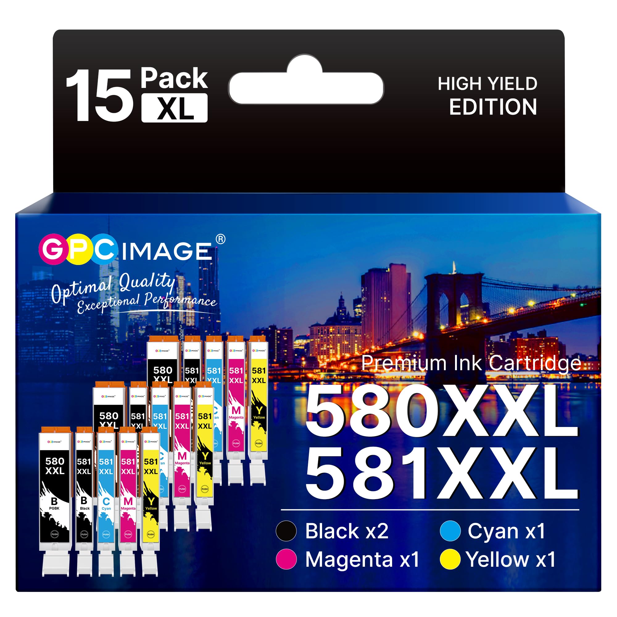Gpc Image Cartuccia Inchiostro PGI580 CLI581 XXL 15pz