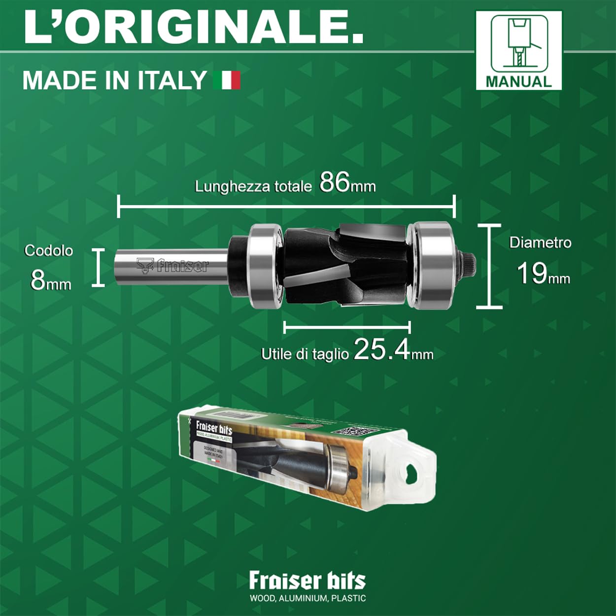 Fraiser Fresa per Rifilare a Compressione Gambo 8mm - immagine 3