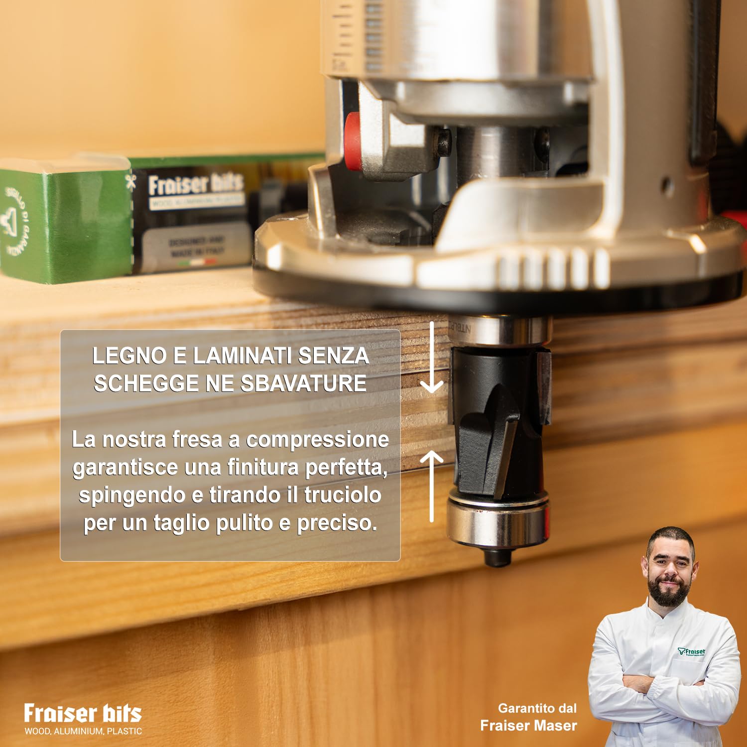 Fraiser Fresa per Rifilare a Compressione Gambo 8mm - immagine 5