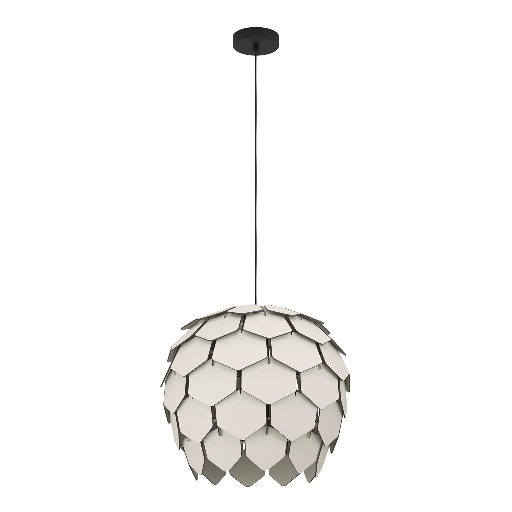 Eglo Mattanza - Lampadario E27 Ø50cm, Grigio/Nero