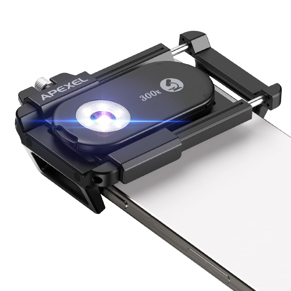 APEXEL Microscopio Portatile 300X per Smartphone - Esplora il Micro Mondo