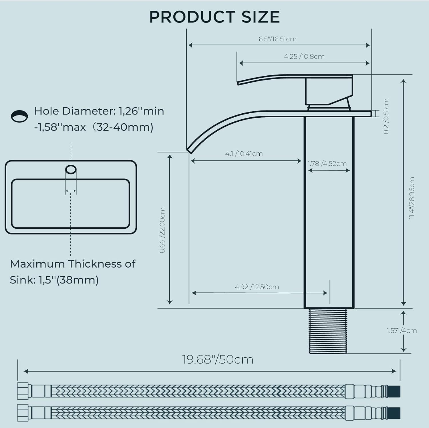 Forious Rubinetto Lavabo a Cascata Nickel Spazzolato - immagine 4
