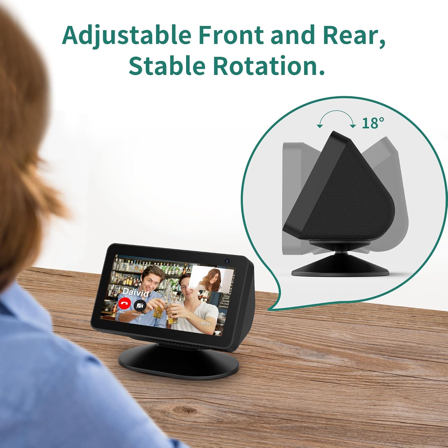 Plusacc Supporto Regolabile per Show 5/8 (1° & 2° Gen), Nero - immagine 4