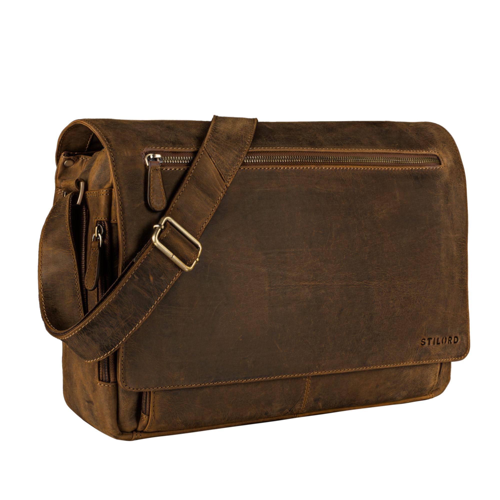 STILORD 'Jan' Borsa Messenger in Pelle Vintage
