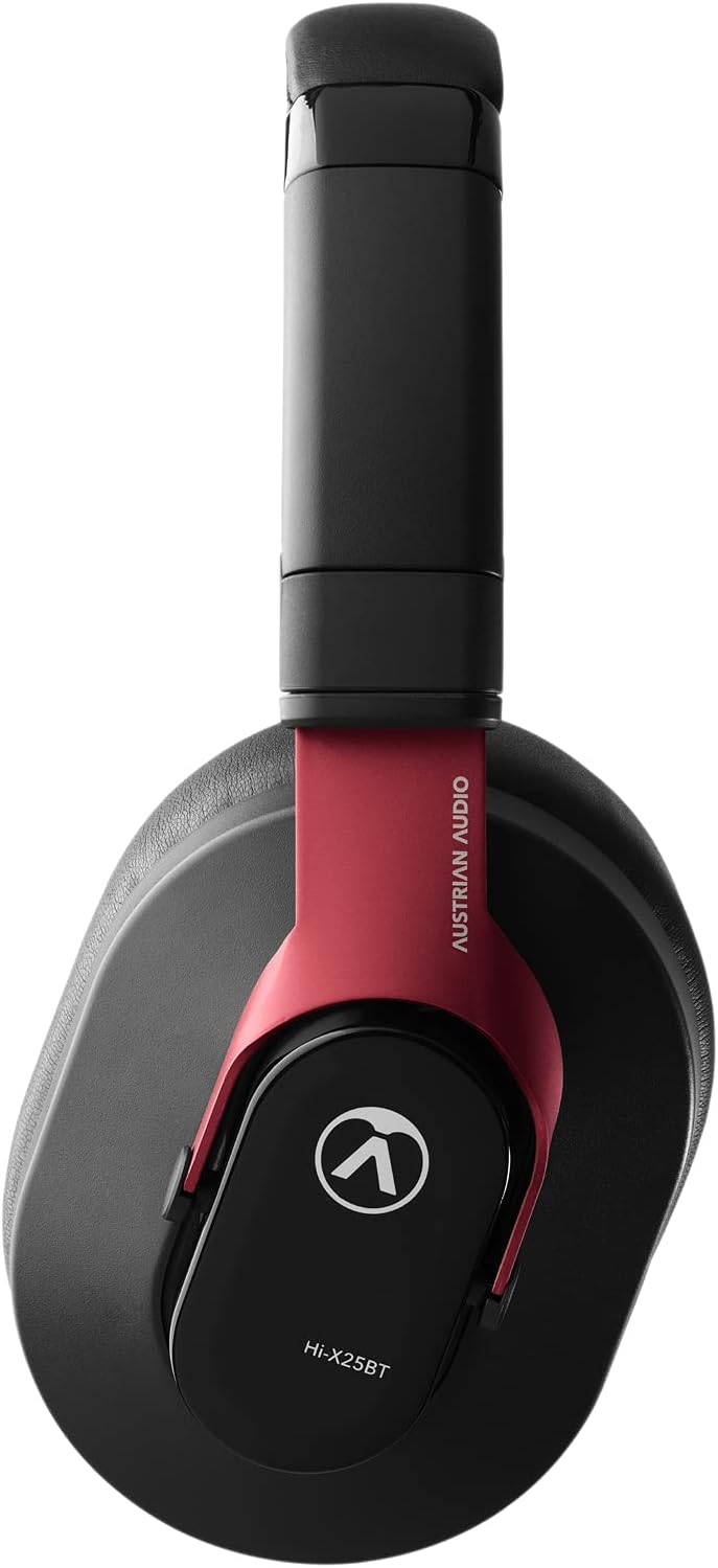 Austrian Audio Hi-X25BT - Cuffie Wireless Professionali, Nero/Rosso - immagine 1