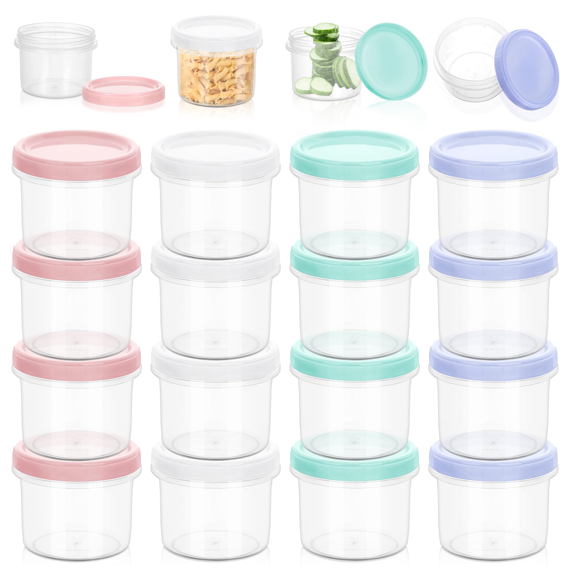 16 Contenitori Ermetici per Alimenti Piccoli 300ml