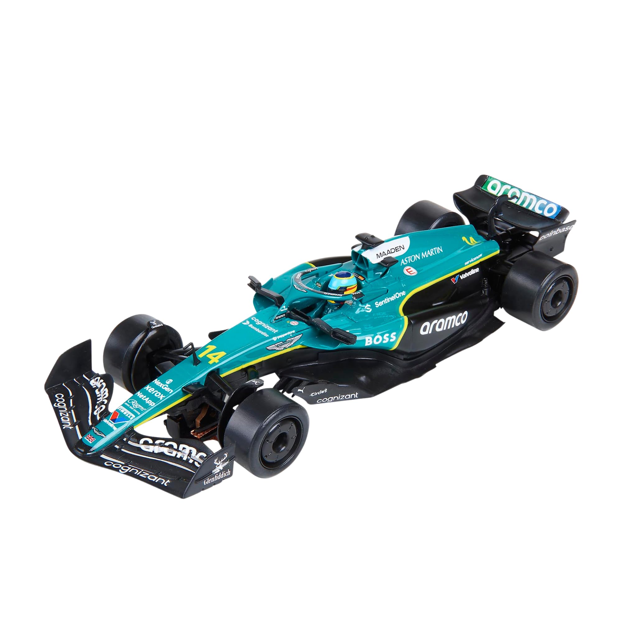 SCALEXTRIC - Veicolo da corsa originale - Slot machine - Scala 1:32 (Aston Martin Formula 1 - Alonso '25)