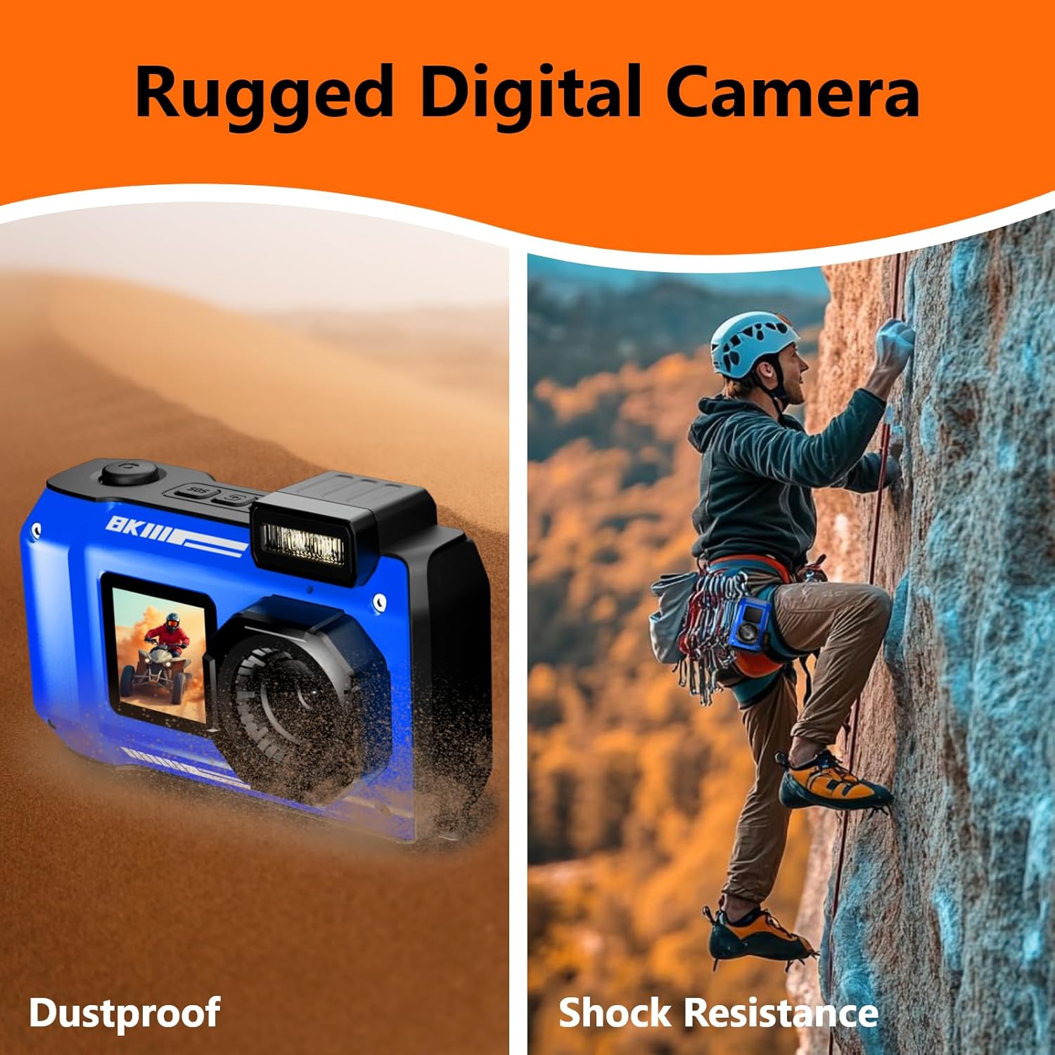 Maxmango Macchina Fotografica Digitale Subacquea 8K 70MP - immagine 5