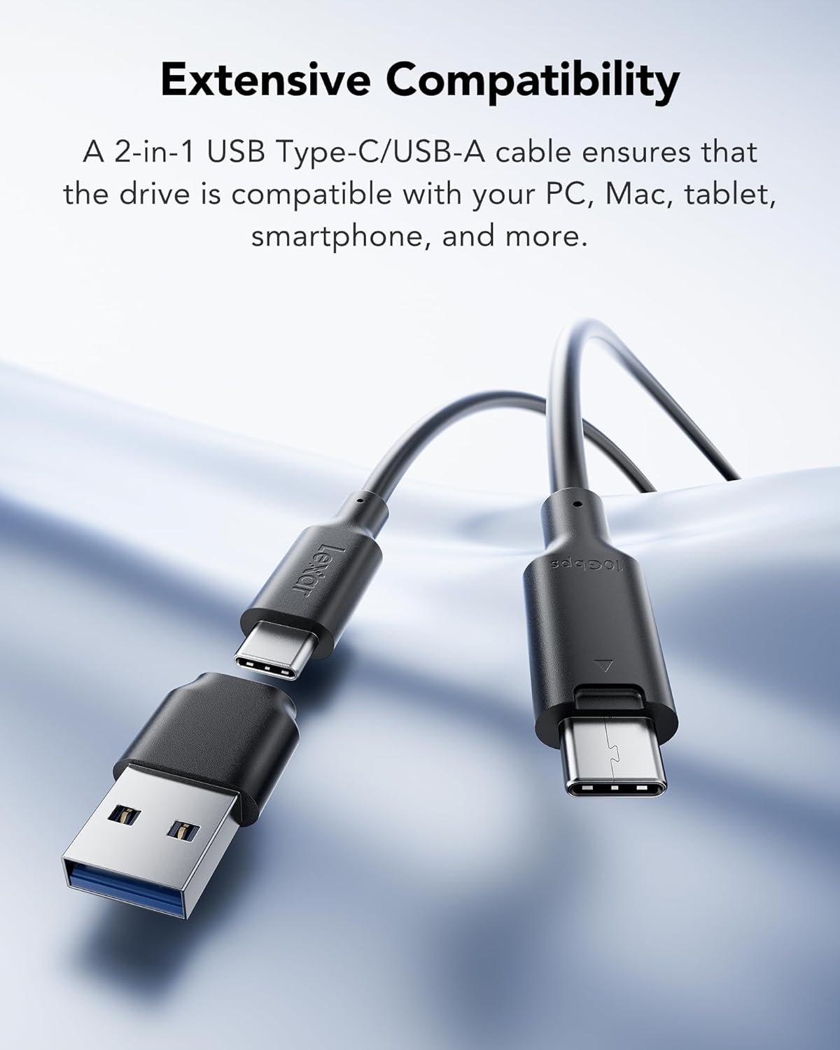 Lexar ES3 SSD Esterno Portatile 2TB, Blu - immagine 6