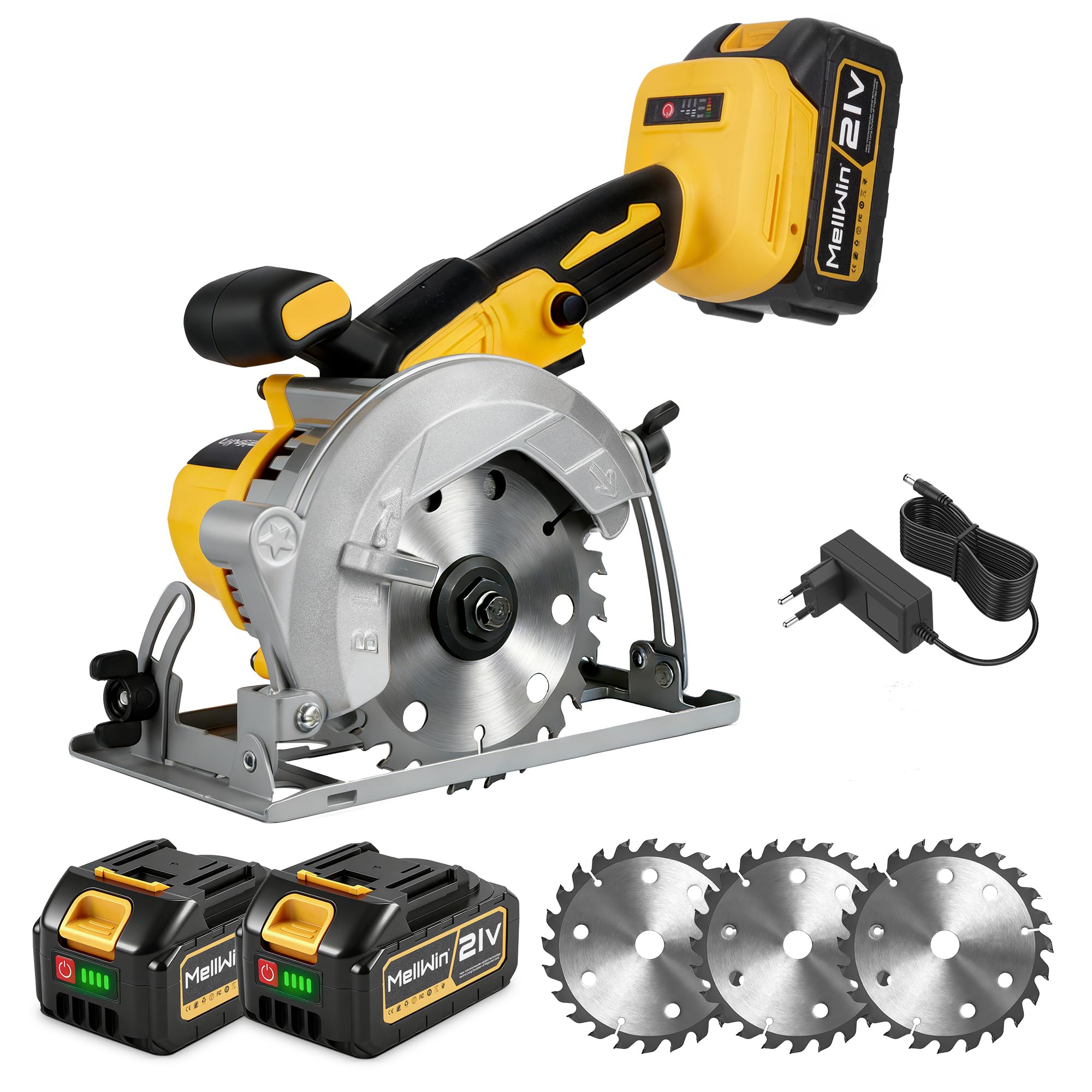 Mellwin Sega Circolare a Batteria 5 Pollici 6800 giri/min