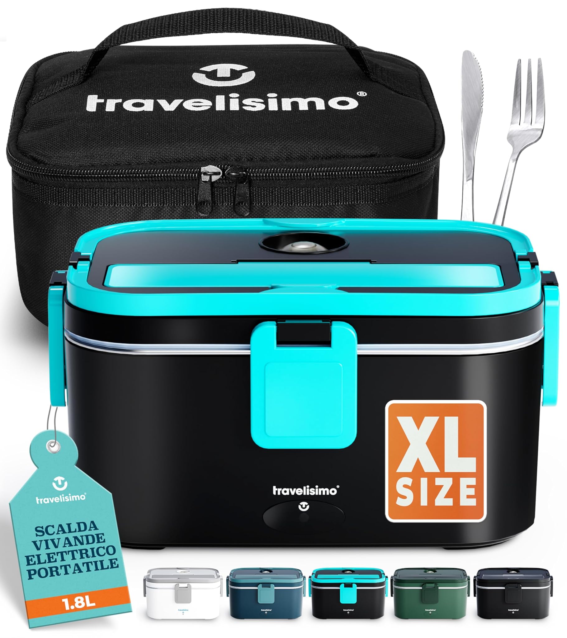 Travelisimo Scaldavivande Elettrico Portatile 1,8L 80W