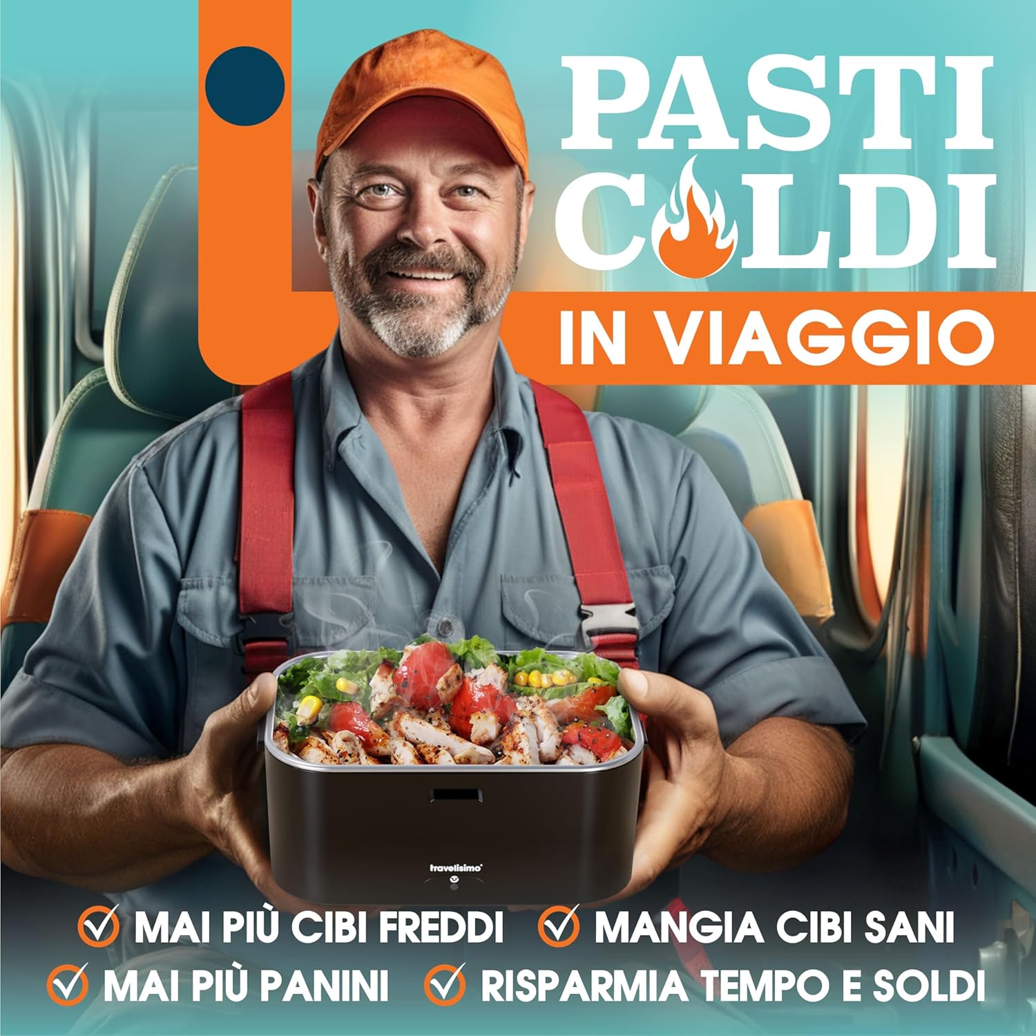 Travelisimo Scaldavivande Elettrico Portatile 1,8L 80W - immagine 2