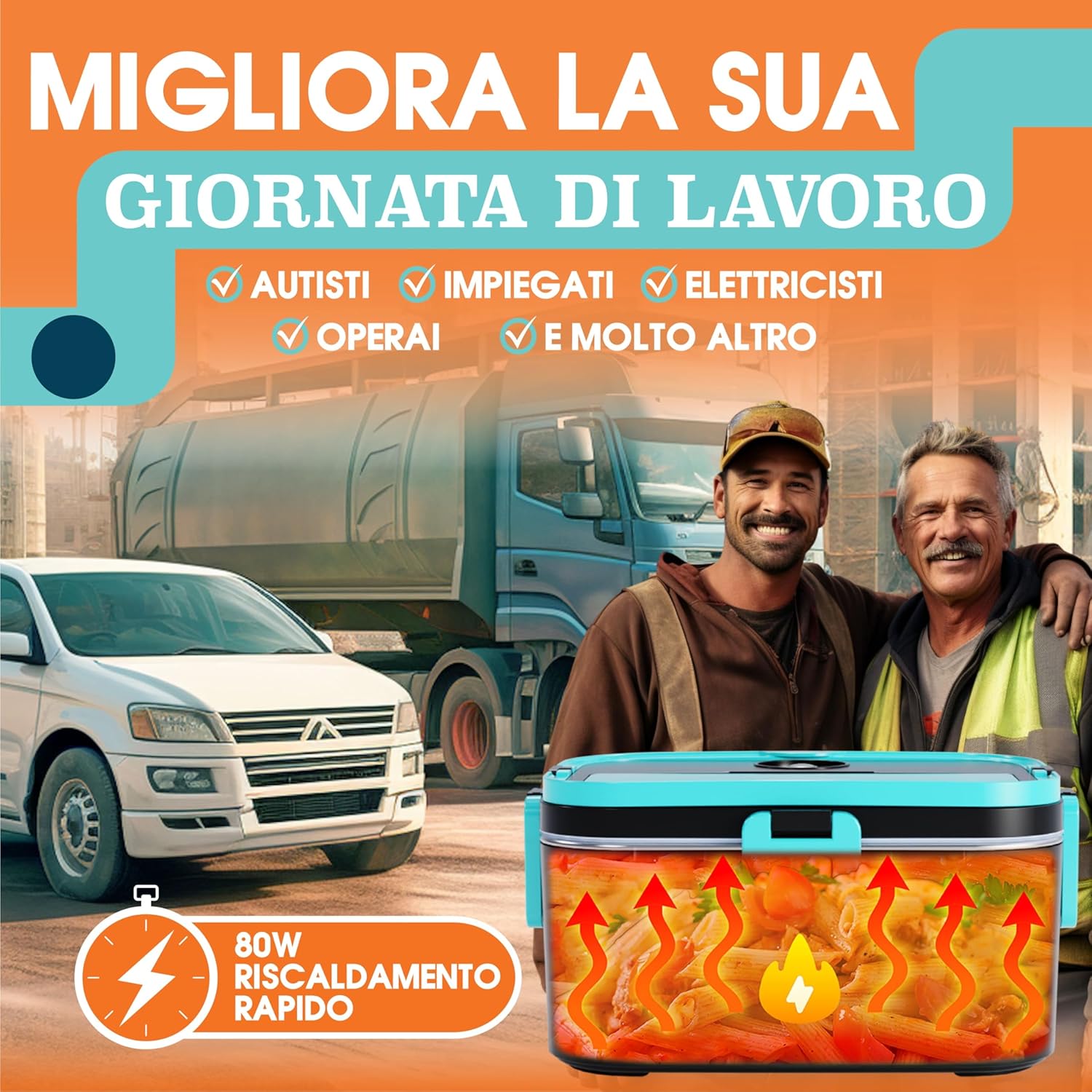 Travelisimo Scaldavivande Elettrico Portatile 1,8L 80W - immagine 3