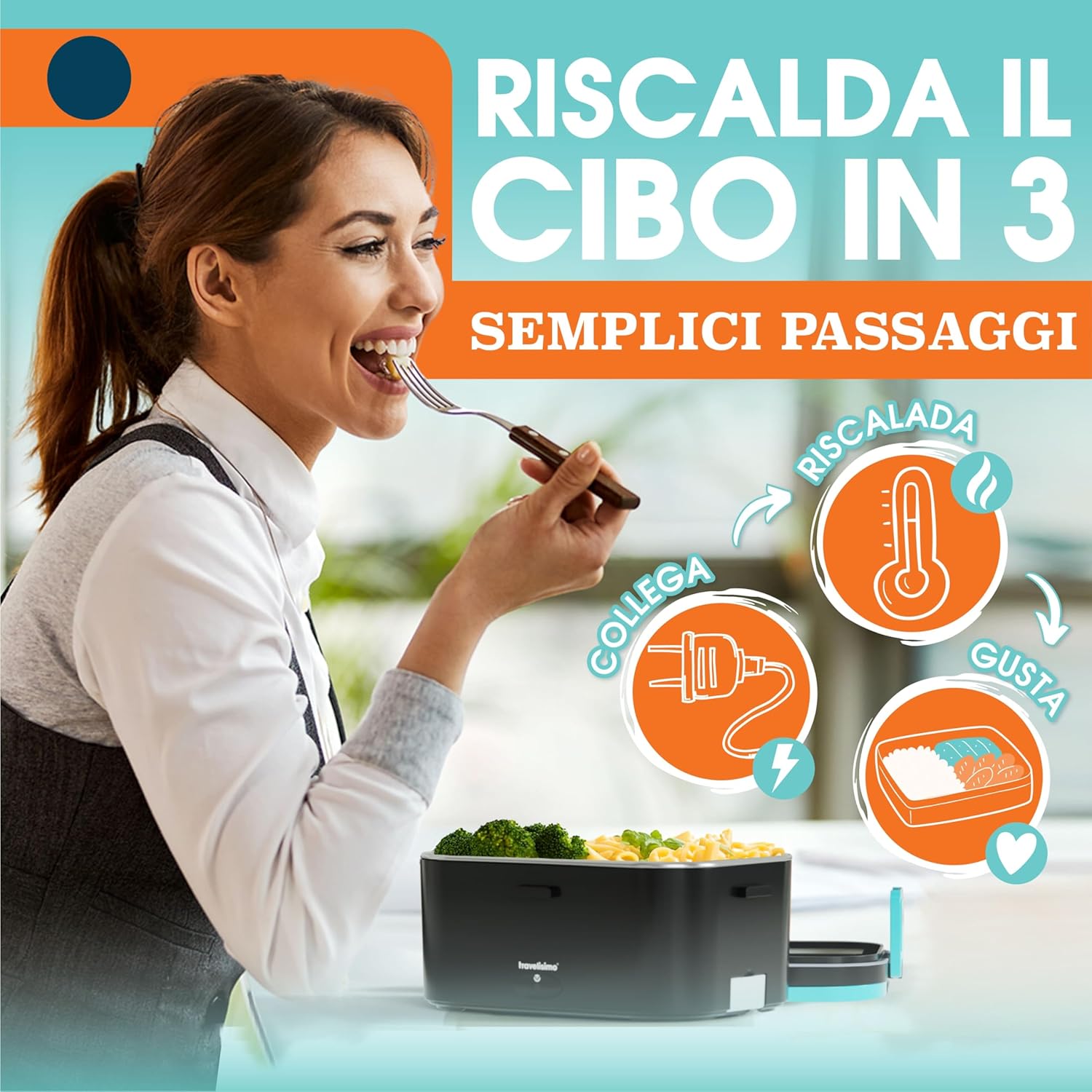 Travelisimo Scaldavivande Elettrico Portatile 1,8L 80W - immagine 4