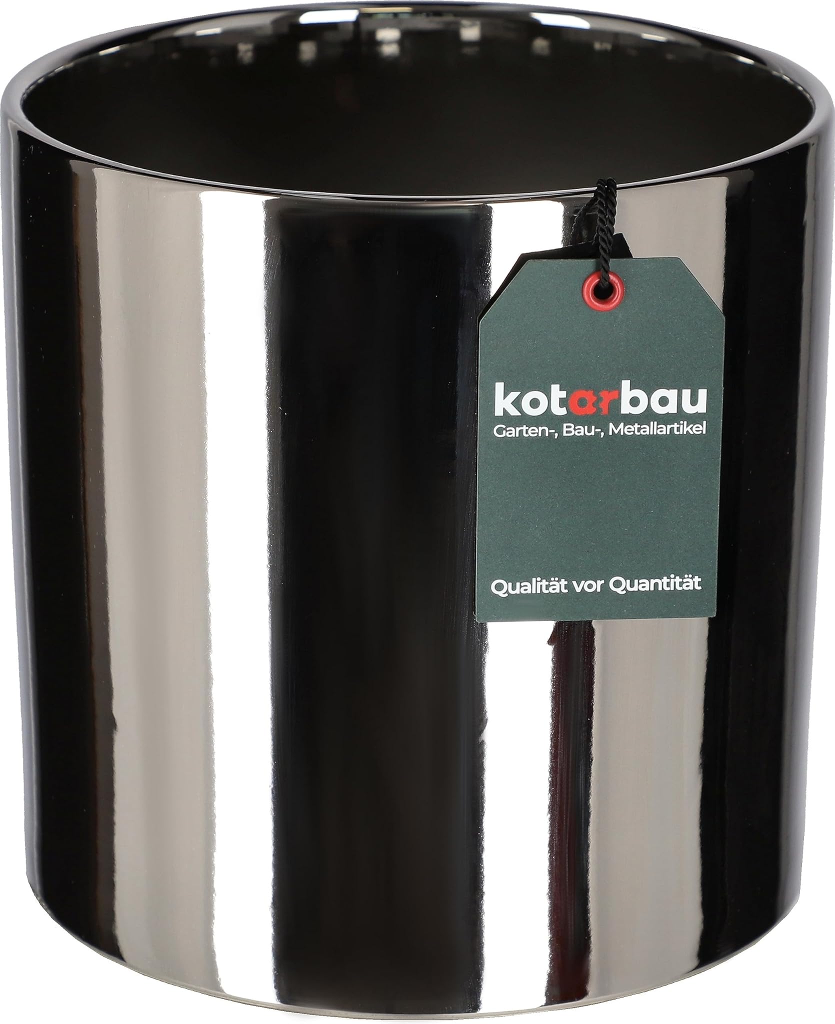 KOTARBAU® Vaso da Fiori Cilindrico 200mm, Argento