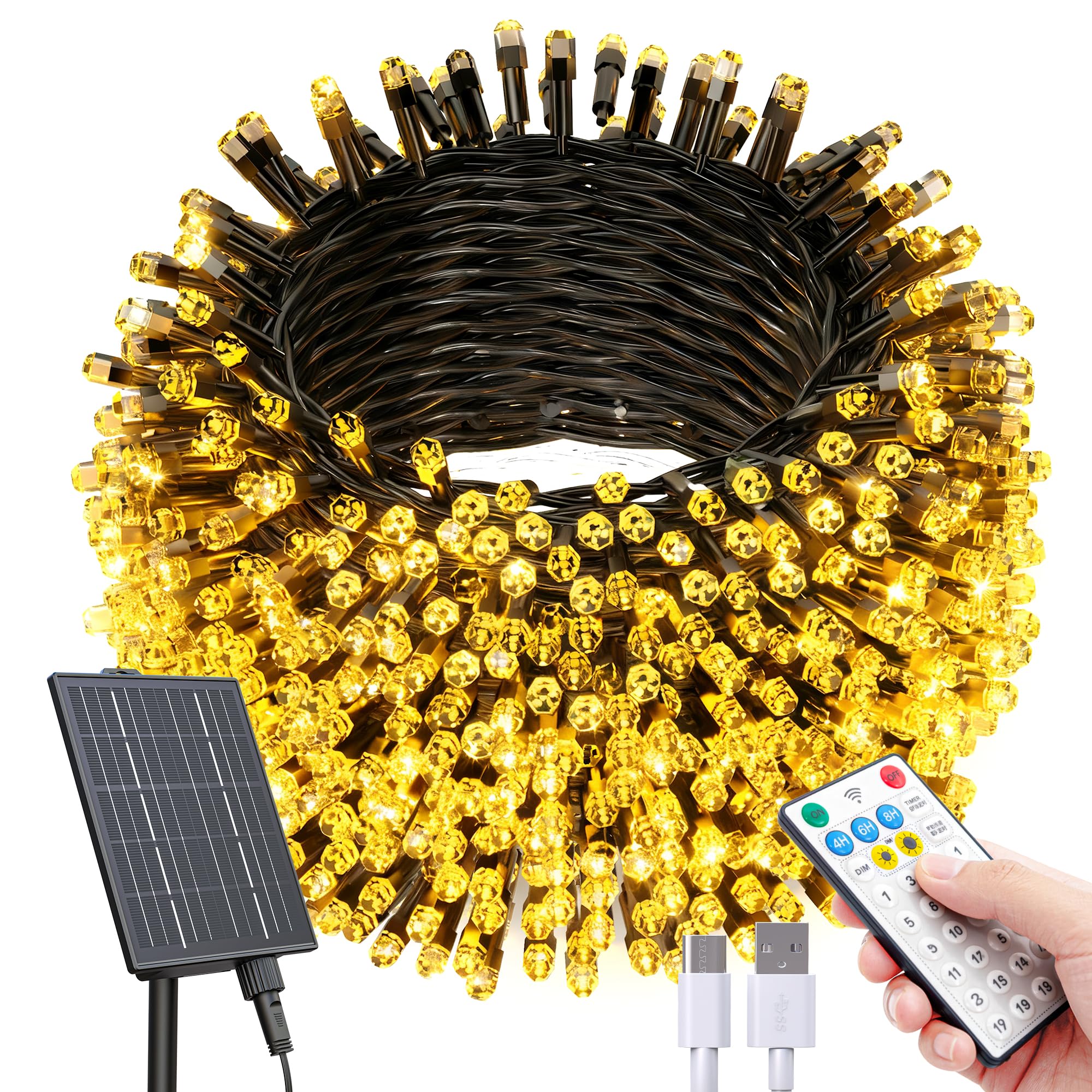 Solarbaby Catena Luminosa Esterno Solare 42m 400 LED