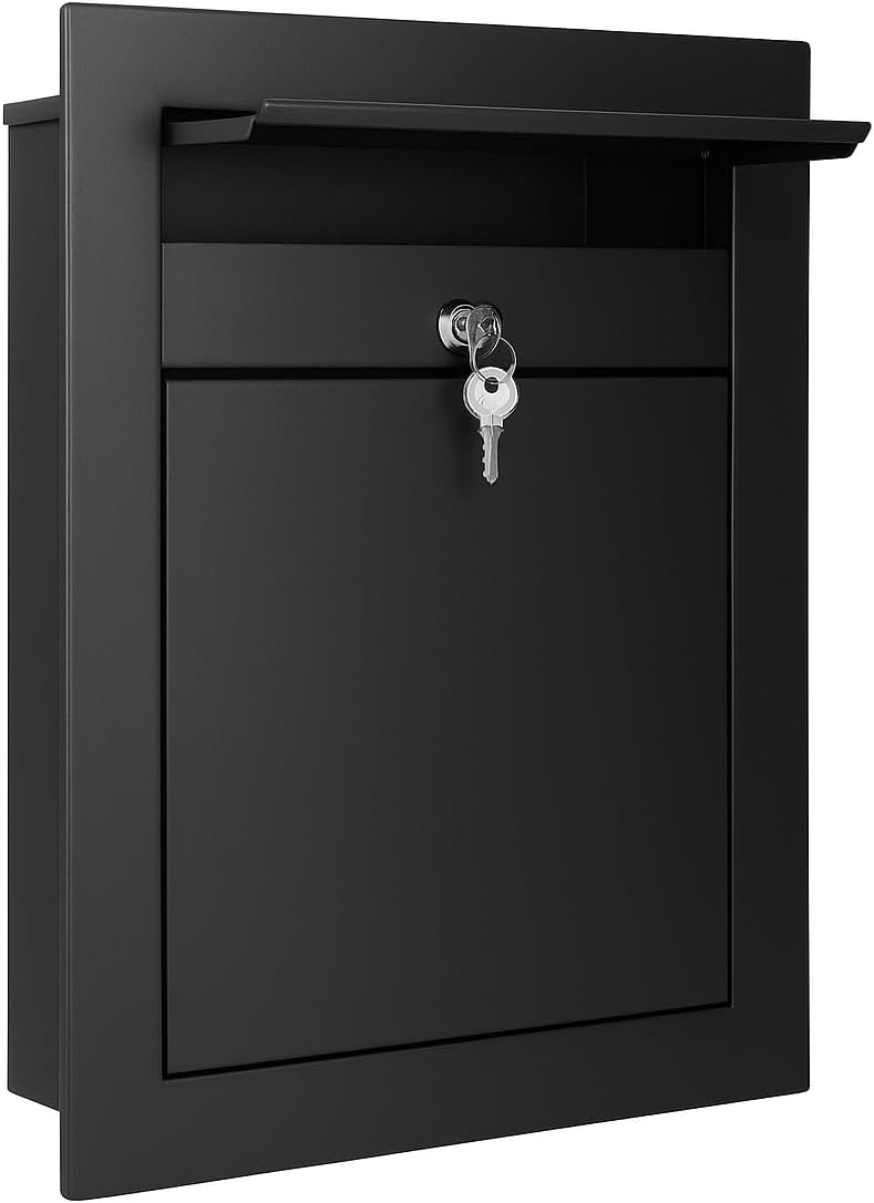 Cassetta della posta da incasso RAL9017 Nero - immagine 5