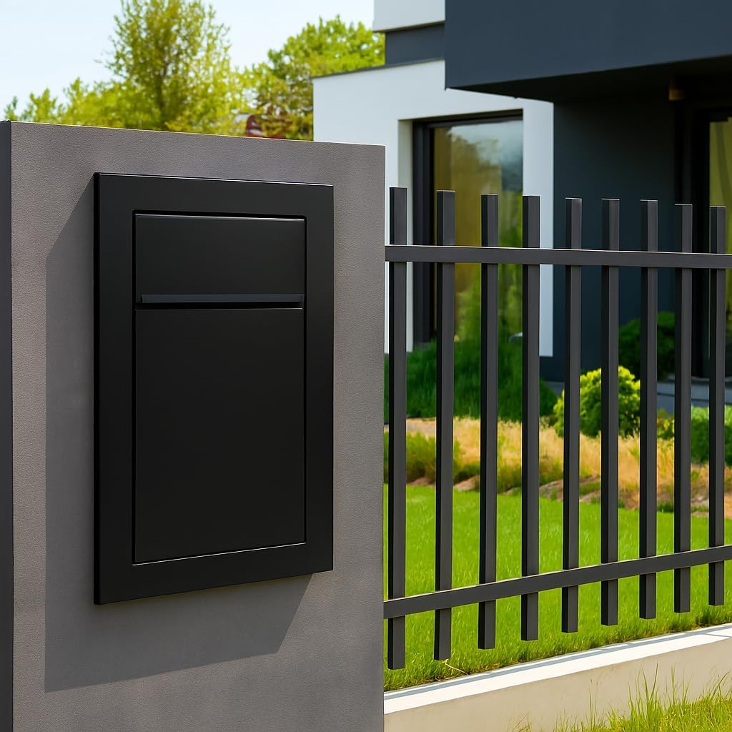 Cassetta della posta da incasso RAL9017 Nero - immagine 7