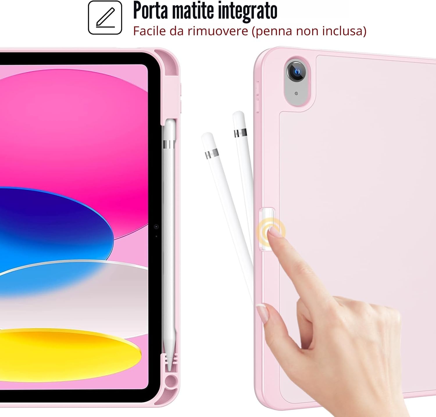 Procase Cover iPad 11" (2025) / 10.9" (2022), Rosa Chiaro - immagine 2