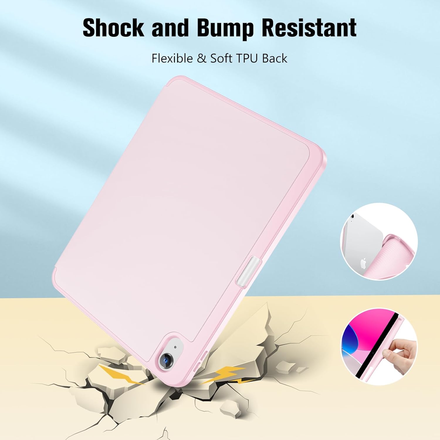 Procase Cover iPad 11" (2025) / 10.9" (2022), Rosa Chiaro - immagine 4