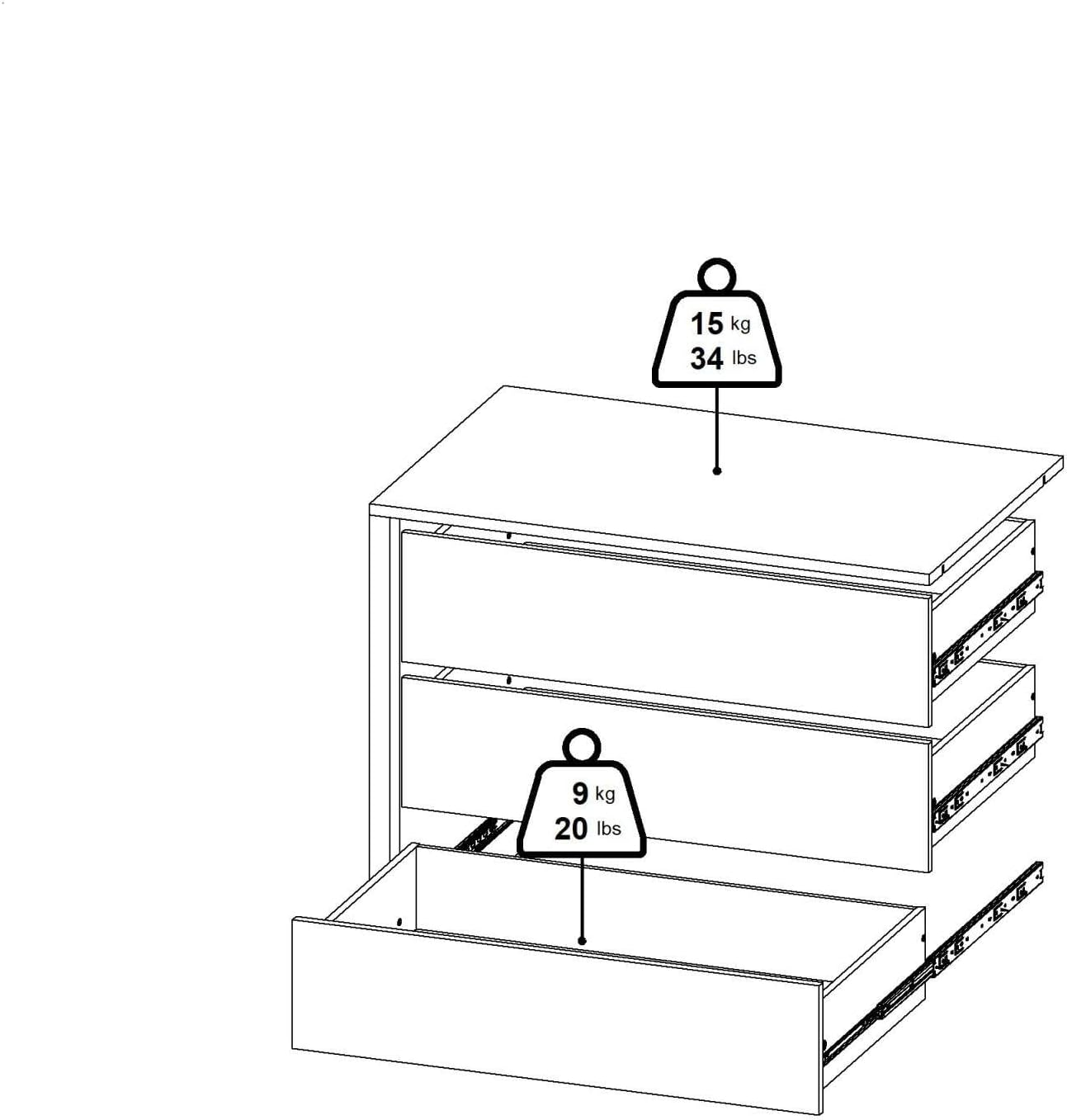 Dmora Mathilde - Cassettiera Settimino Multiuso 87x55 h70 cm - immagine 5