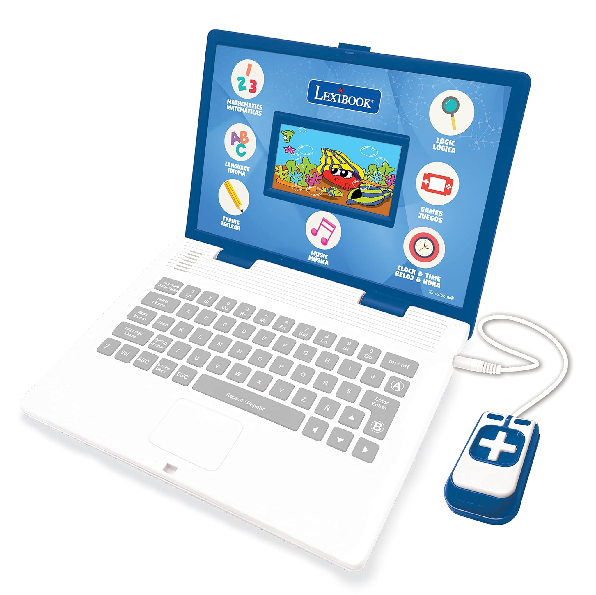 Lexibook - Computer Portatile Educativo Bilingue Blu