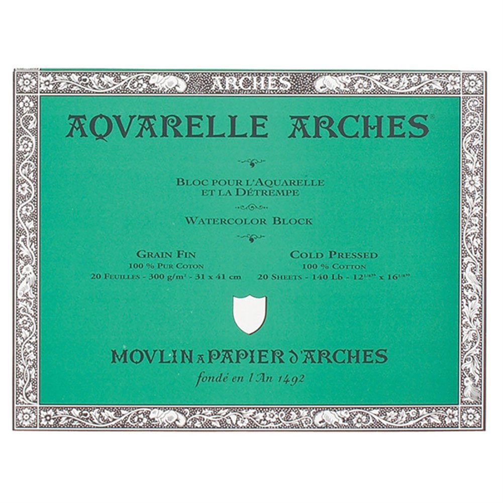 Arches Aquarelle - Blocco 20 Fogli, 300 g/m², Bianco