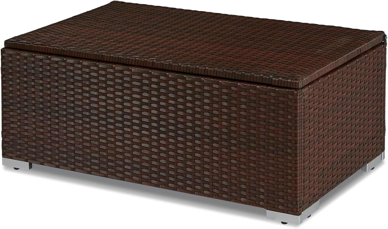 YiyanOutdoor Scatola Portaoggetti Esterni in Rattan