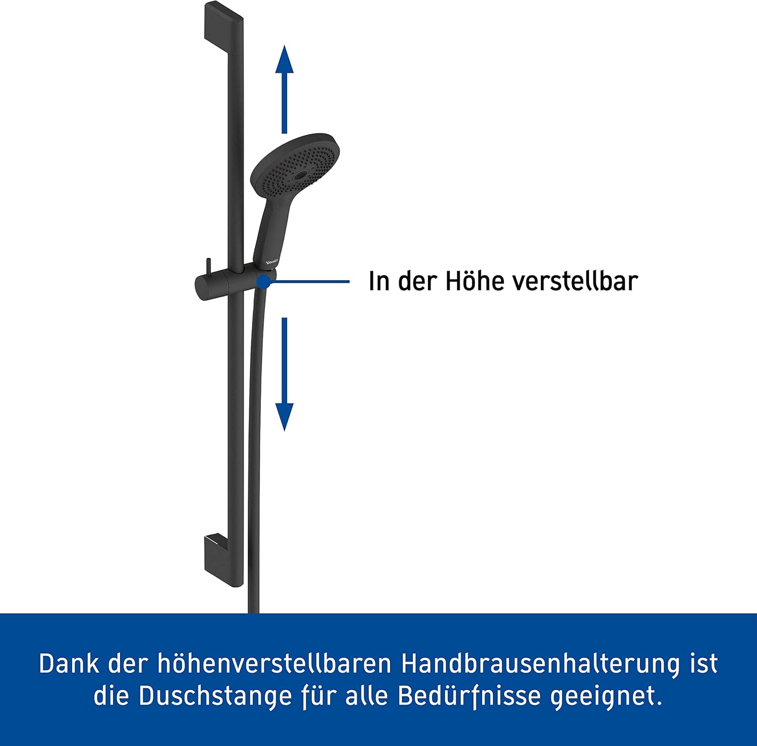 Duravit Universal Set Doccia 3 Tipi di Getto, Nero Opaco - immagine 5