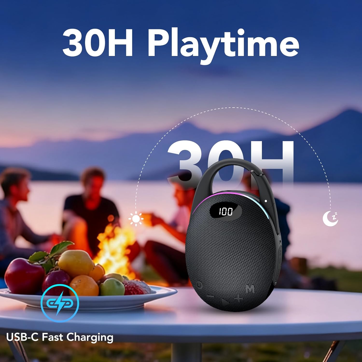 Coioc Altoparlante Bluetooth Portatile IPX7 RGB - immagine 3