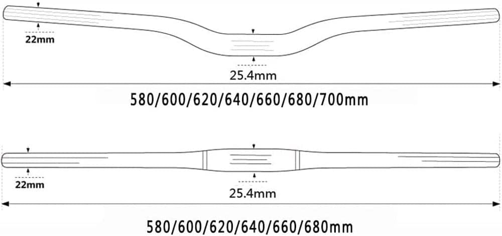 Alfa Pasca Manubrio MTB Carbon Flatbar 25.4*660mm - immagine 2