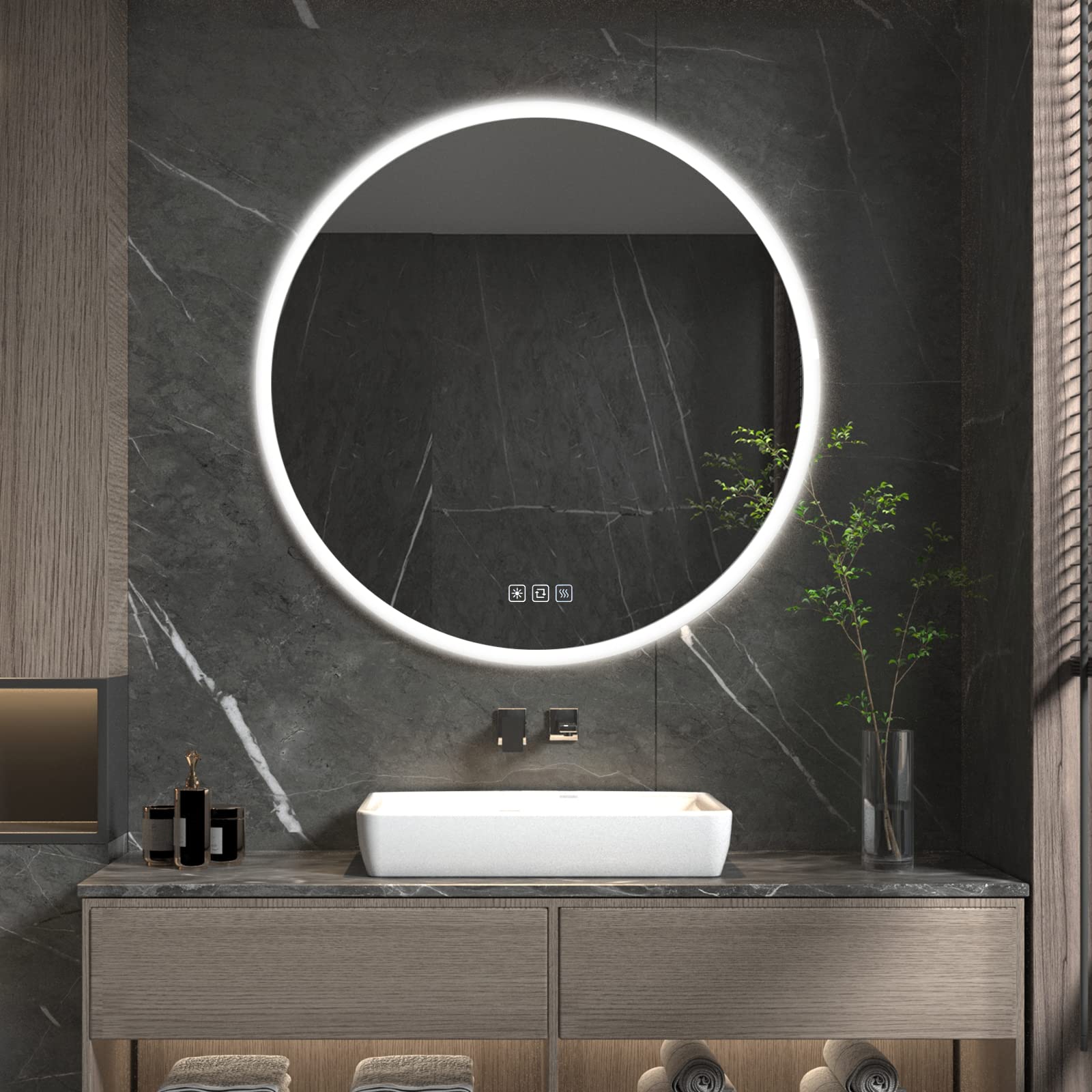 Furduzz Specchio Bagno LED Rotondo 600mm