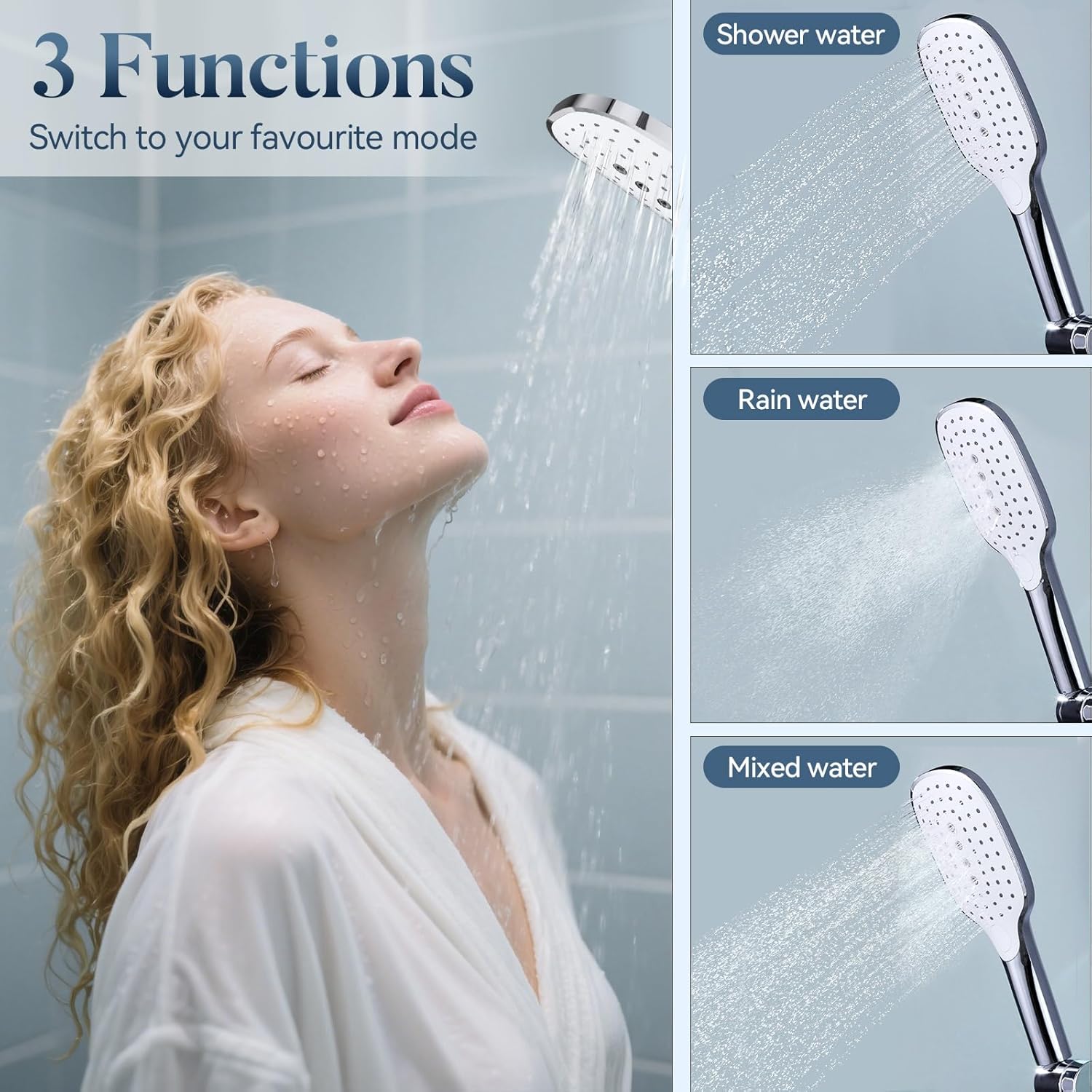 Kulaco Rubinetto Vasca con Doccetta in Ottone, Chrome - immagine 6