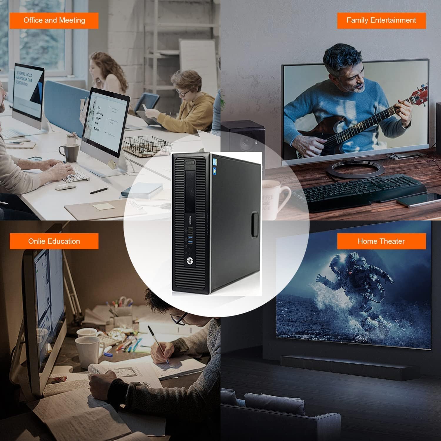 Hp EliteDesk 800 G1 SFF - PC Desktop Intel Core i5-4560 (Ricondizionato) - immagine 3