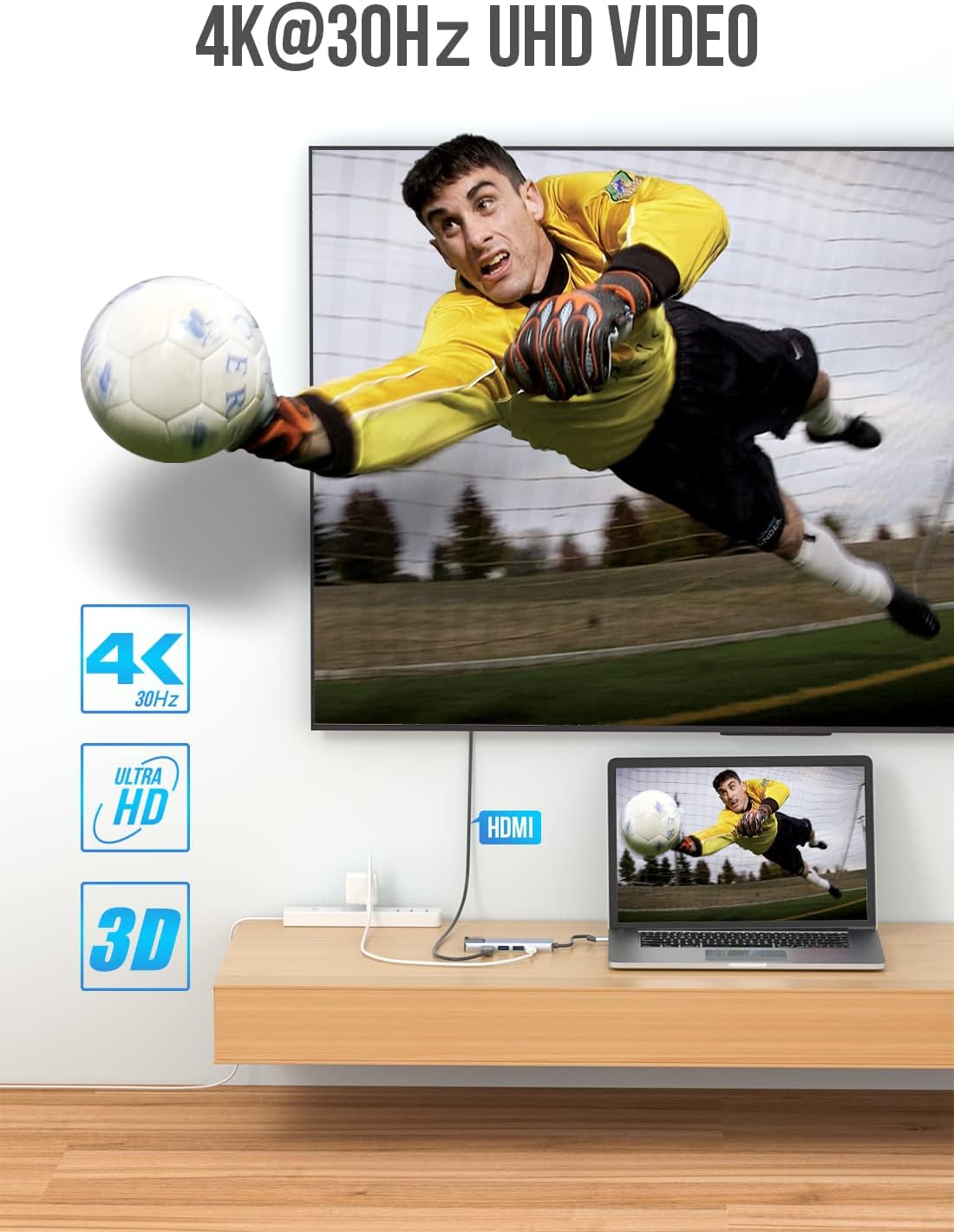 Lemorele Hub USB C Gigabit Ethernet 5-in-1 Alluminio - immagine 6